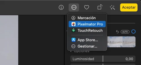 Extension de Pixelmator para Fotos